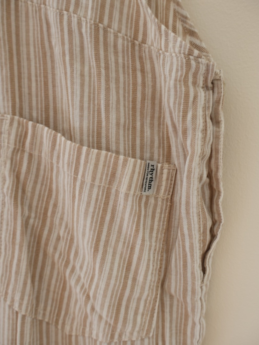 Lulus Rhythm Bahamas Cotton Striped Jumpsuit Overalls M Boho Granola Retro Gorp - Picture 8 of 9